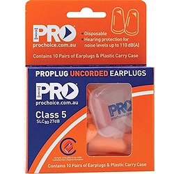 Proplug Earplugs Disposable Uncorded 110dB Pack of 10