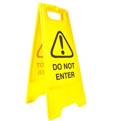 Cleanlink A-Frame Safety Sign Do Not Enter 320x310x650mm Yellow